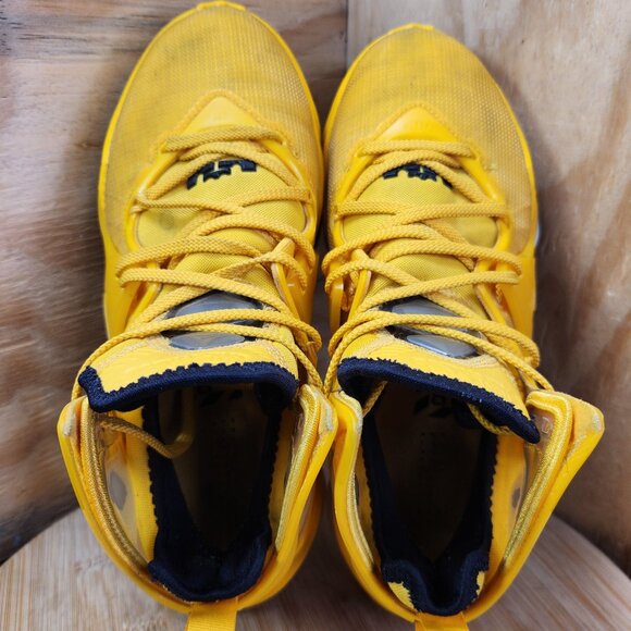 Nike LeBron James 19 Hard Hat Yellow Gold Basketball Shoes Sneakers - Picture 7 of 11